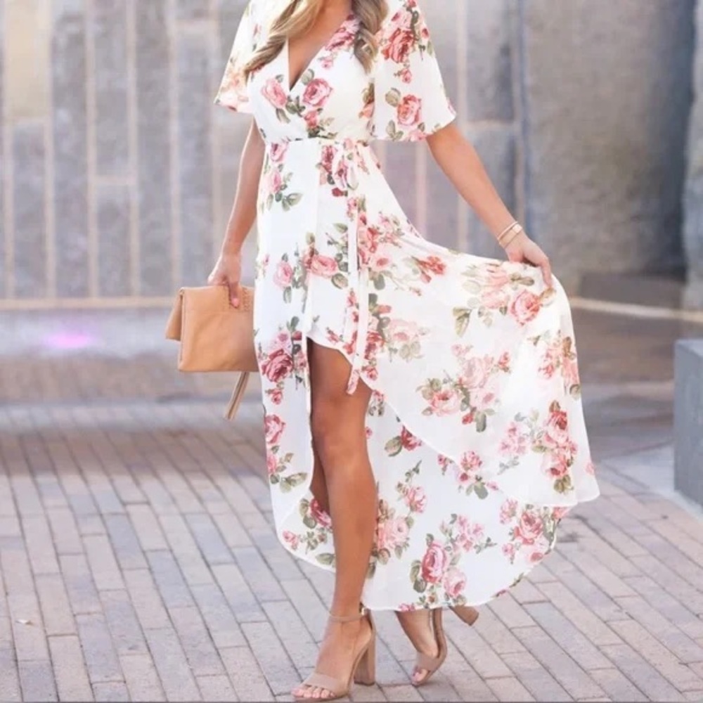 Show Me Your Mumu Marianne Floral Wrap Maxi Dress NWT